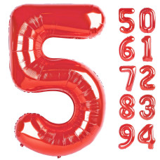 Red 5 Balloon Number Balloon 40 Inch For Red And Black Spiderman Freddys Superhero Party Supplies 5Th Birthday Balloon Decora