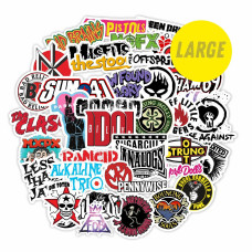 81Pcs Large Punk Stickers Punk Rock Stickers Band Stickers Punk Rock Accessories Merch Punk Music Punk Rock Party Supplies