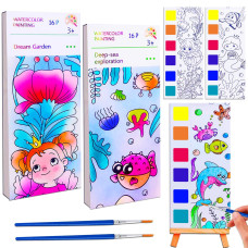 Junqiu Paint With Water Books For Kids Ages 48 Watercolor Painting Coloring Books For Toddlers Magic Paint Set For Kids Art