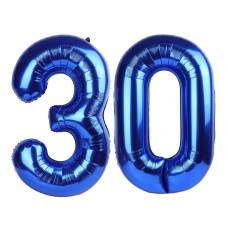 Navy Blue Number 30 Balloon 40 Inch 30 Number Balloon 30Th Navy Blue Birthday Decorations 30 Year Old Women Men Blue Party Su