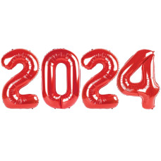 Red 2024 Balloon Number Balloon 40 Inch 2024 Balloon Number Birthday Decorations 2024 Birthday Party Supplies Number 2024 Bal