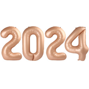 Light Brown 2024 Balloon Tan Number Balloons 40 Inch Beige 2024 Balloon Number Birthday Decorations Sandy Brown 2024 Birthday