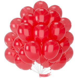 Partywoo Pearl Red Balloons 50 Pcs 12 Inch Red Balloons Red Balloons For Balloon Garland Or Arch As Party Decorations Birthda