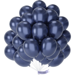 Partywoo Metallic Navy Blue Balloons 50 Pcs 12 Inch Metallic Navy Balloons Navy Balloons For Balloon Garland Balloon Arch As P