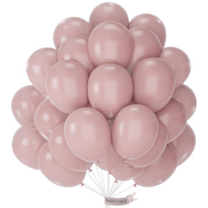 Partywoo Boho Pink Balloons 50 Pcs 12 Inch Cavern Pink Balloons Dusty Pink Balloons For Balloon Garland Or Balloon Arch As Par