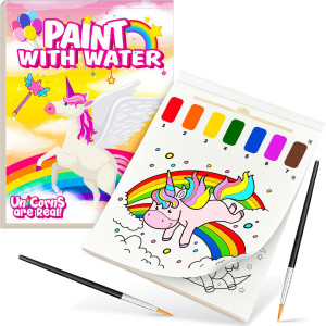 Zhoc Paint With Water Books For Kids Unicorns Watercolor Painting Book Kit For Kids No Mess Water Color Paint Set Art Activity