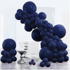 Partywoo Pearl Azure Blue Balloons 120 Pcs Azure Blue Balloons Different Sizes Pack Of 18 Inch 12 Inch 10 Inch 5 Inch Dark Blue