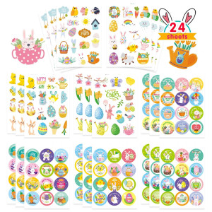 336 Pcs Easter Stickers For Kids Easter Theme Stickers Easter Egg Bunny Stickers Happy Easter Stickers For Envelop Seals Scrap