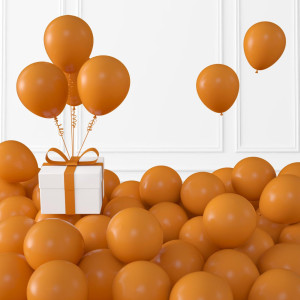 Kalor Retro Orange Balloons 100 Pcs 5 Inch Mini Matte Latex Balloons For Balloon Garland Arch Birthday Decoration Wedding Part