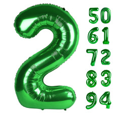 Green 2 Balloon Number Balloons 40 Inch 2Nd Balloon Number Birthday Decorations Second Two Birthday Party Supplies Number 2