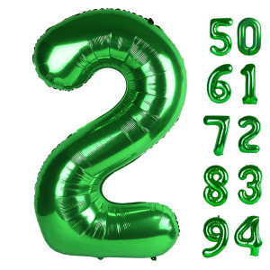 Green 2 Balloon Number Balloons 40 Inch 2Nd Balloon Number Birthday Decorations Second Two Birthday Party Supplies Number 2