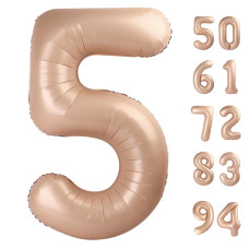 Light Brown 5 Balloon Tan Number Balloons 40 Inch Beige 5Th Birthday Balloon Decorations Light Brown Party Supplies 5 Number