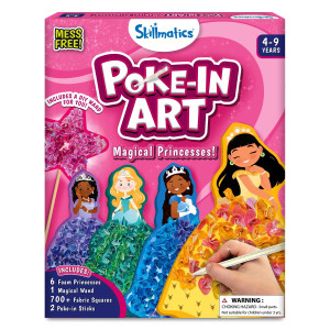 Skillmatics Art Craft Activity Pokein Art Magical Princesses Messfree Sewing Art For Kids Craft Kits Diy Activity Gift