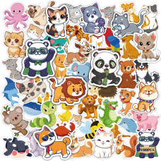 Ohome Stocking Stuffers For Kids Water Bottle Stickers For Kids Cute Animal Aesthetic Sticker Pack Party Favors For Kids 48