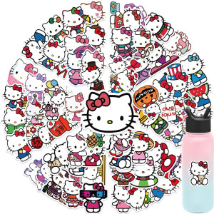 100Pcs Hello Kitty Stickers For Girl Cute Cartoon Gifts For Kids Waterproof Sanrio Decal For Teen Water Bottle Laptop Travel