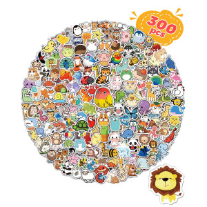 300 Pcs Animal Stickers For Kids Cute Water Bottle Stickers Vinyl Waterproof Laptop Stickers For Classroom School Students Gift