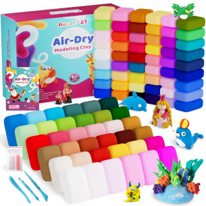 Air Dry Clay 90 Colors Modeling Clay For Kids Model Magic Clay Diy Molding Clay Kit With Sculpting Tools Soft Nonsticky Ar