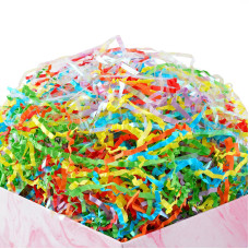 1Lb Iridescent Rainbow Crinkle Cut Paper Shred Great For Gift Filler Basket Filling Birthdays Weddings Anniversaries Easte