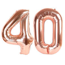 40 Balloon Number Rose Gold Number 40Th Birthday Balloons 40 Inch 40 Years Old Rose Gold Birthday Decorations For Men Women 4