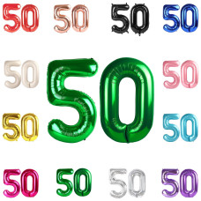 50 Balloon Number Green Number 50Th Birthday Balloons 40 Inch 50 Years Old Green Birthday Decorations For Men Women 50Th Anni