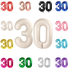 30 Balloon Number Cream White Number 30Th Birthday Balloons 40 Inch 30 Years Old Cream White Birthday Decorations For Men Wome