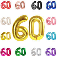 60 Balloon Number Gold Number 60Th Birthday Balloons 40 Inch 60 Years Old Gold Birthday Decorations For Men Women 60Th Annive