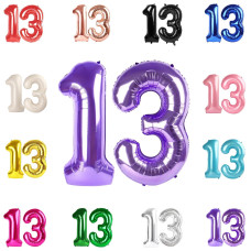 13 Balloon Number Purple Number 13Th 31Th Birthday Balloons 40 Inch 13 Or 31 Years Old Purple Birthday Decorations For Boys Gi