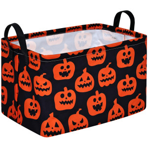 Duyiy Pumpkin Halloween Party Basketcollapsible Gift Storage Basketcute Toy Storage Basket For Kidsclothes Storage Box Organi