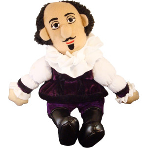 The Unemployed Philosophers Guild William Shakespeare Doll 11 Soft Stuffed Plush Little Thinker