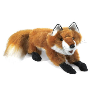 Folkmanis Small Red Fox Hand Puppet Red White Black