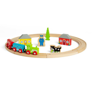 Bigjigs Rail First Train Set Wooden Train Set Train Gifts For Kids Train Set For 3 Year Old Boys Train Toy Trains For Todd