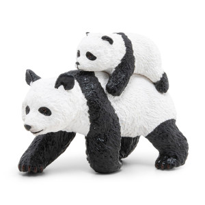 Papo Handpainted Figurine Wild Animal Kingdom Panda And Baby Panda 50071 Collectible For Children Suitable For Boys