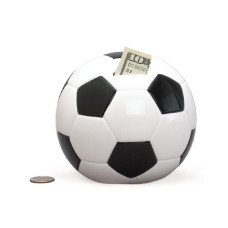 Burton Burton Soccer Shape Piggy Bank For Saving Money And Sports Decor