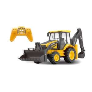 NewRay Volvo BL71 Remote Control Backhoe Loader - Yellow