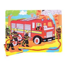 Bigjigs Toys Tray Puzzle Fire Engine