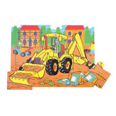 Bigjigs Toys Multicoloured Digger Tray Puzzle