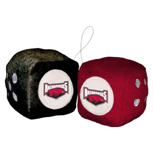 Ncaa Arkansas Razorbacks Football Team Fuzzy Dice Red