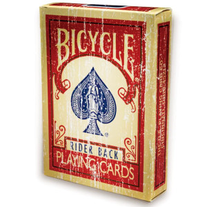 Magic Makers Faded Rider Back Red Bicycle Deck Limited Edition