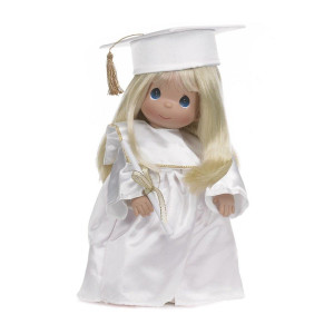 The Doll Maker Precious Moments Dolls Linda Rick Graduate Blonde 12 Inch Doll