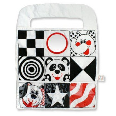 Genius Baby Toys Reversible Car Activity Center - Black/White/Red