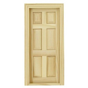 Melody Jane Dollhouse Traditional Wooden 6 Panel Interior Door 112 Miniature Builders Diy