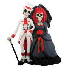 Skeleton Dod Gothic Wedding Couple Figurine Decoration Collectible