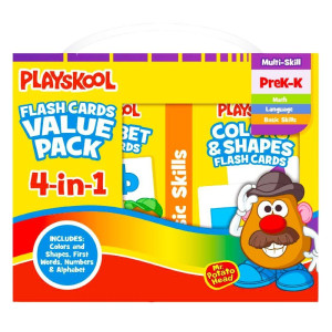 Playskool Flash Cards Value Pack Alphabetfirst Wordsshapes Colorsnumbers Prek K