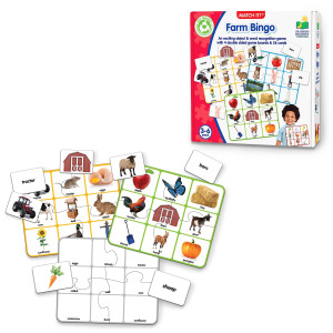 The Learning Journey Match It Bingo Farm Reading Game For Preschool And Kindergarten 36 Picture Word Cards