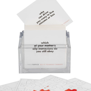 Tabletopics Doityourself Therapy 135 Conversation Cards With Questions To Have Fun With Friends Get To Know Each Other Bet