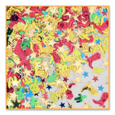 Beistle Multicolor Western Cutout Plastic Confetti1 Pack 5Oz