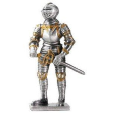 Ytc Pewter English Knight Statue Figurine Decoration