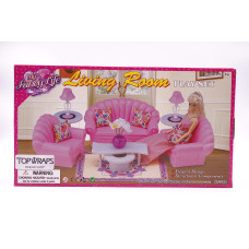 Gloria Dollhouse Furniture Living Room Playset