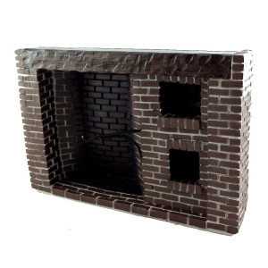 Town Square Miniatures Colonial Fieldstone Walk In Fireplace