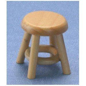 Dollhouse Miniature Oak Stool